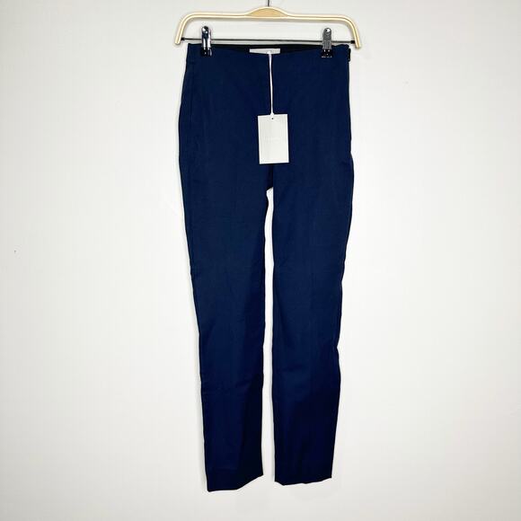 Everlane Womens The Bi-Stretch Work Pant Side Zip Mid Rise Navy Blue Size 0 NEW - Picture 6 of 12